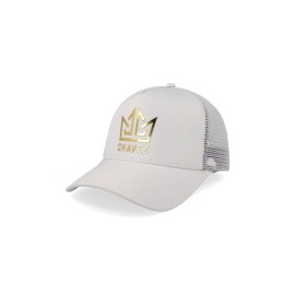 Gorra All In Chavez Golden Curva Trucker Blanca Unitalla