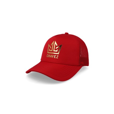 Gorra All In Chavez Golden Curva Trucker Roja Trucker Unitalla