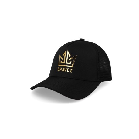 Gorra All In Chavez Golden Negra Trucker Unitalla