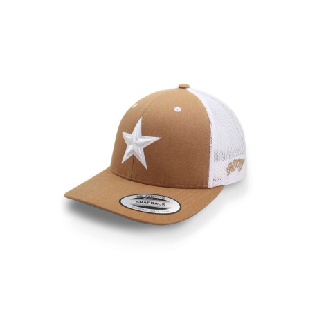 Gorra Hooey Snapback White Logo Trucker Caqui Cerrada