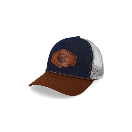 Gorra Cara Blanca Cb03 22 Chih Mex Parche Piel Trucker Mesclilla Unitalla