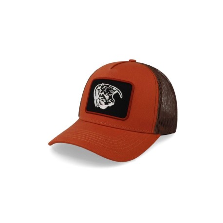 Gorra Cara Blanca Cb09 Cow Parche Tela Blk Trucker Naranja Unitalla
