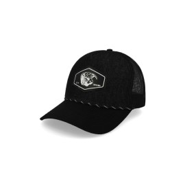 Gorra Cara Blanca Cb10 Parche Blk Trucker Negro Unitalla